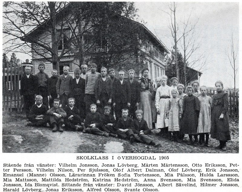 Skolklass i Överhogdal år 1905